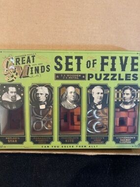Great Minds Set of Five Puzzles - Green Box